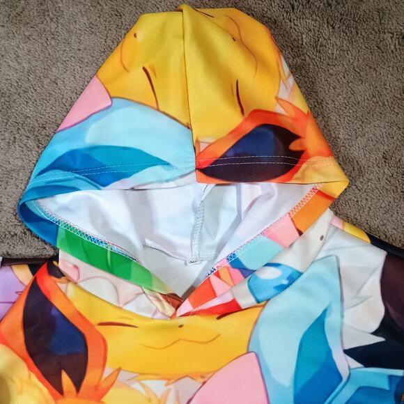 Pokemon Youth XL Full Graphic Hoodie Multiple Characters - Picture 2 of 10